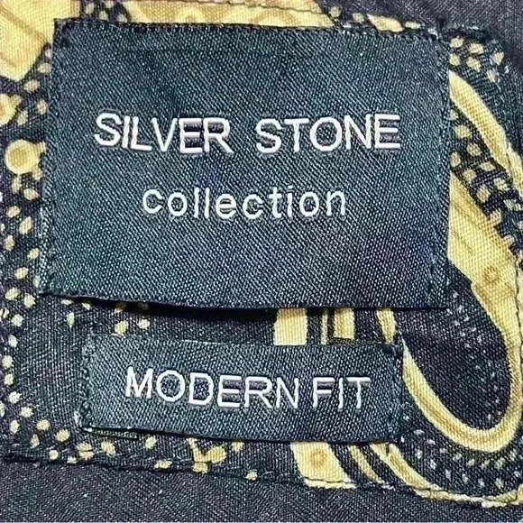 Silver Stone Collection Mens Modern Fit Button-Up Shirt Long Sleeve Size Small - Picture 5 of 8